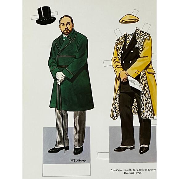 UNCUT Poiret Fashion Design Full Color Paper Dolls By Tom Tierney 1985 - Picture 3 of 4